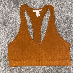 Fall vibes burnt orange crop tank